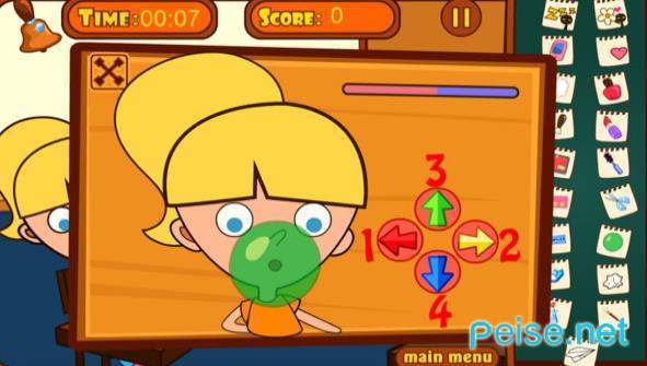 高中女生课堂上捣乱